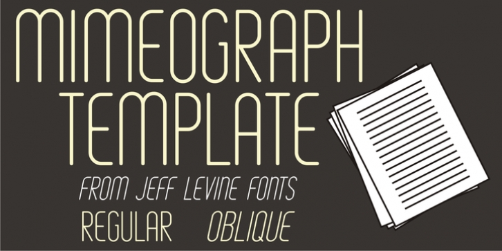 Mimeograph Template JNL font preview