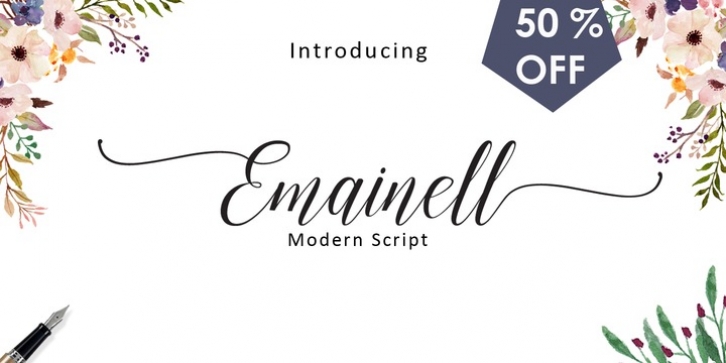 Emainell Script font preview
