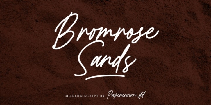 Bromrose Sands Signature font preview