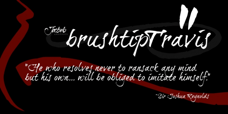 brushtipTravis font preview