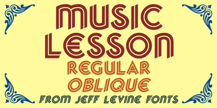 Music Lesson  JNL font preview
