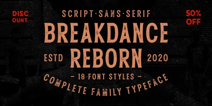 Breakdance Reborn font preview