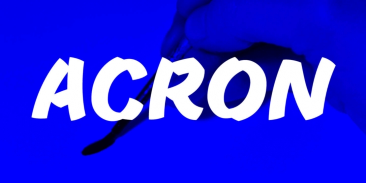 Acron font preview