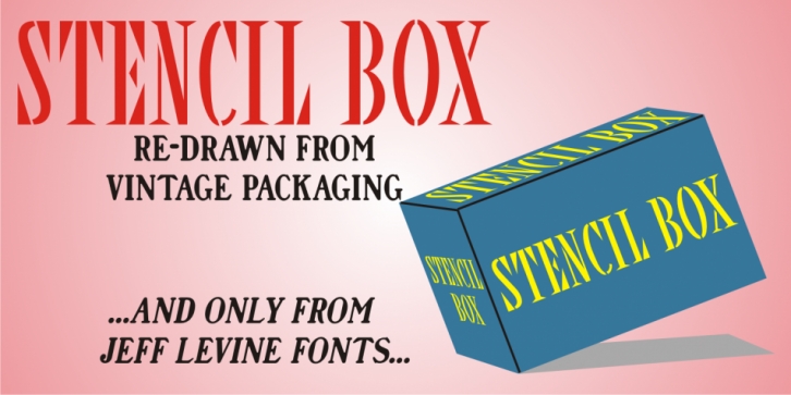 Stencil Box JNL font preview