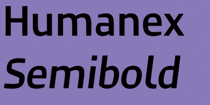Humanex font preview