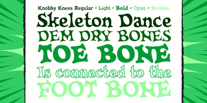 Knobbly Knees font preview