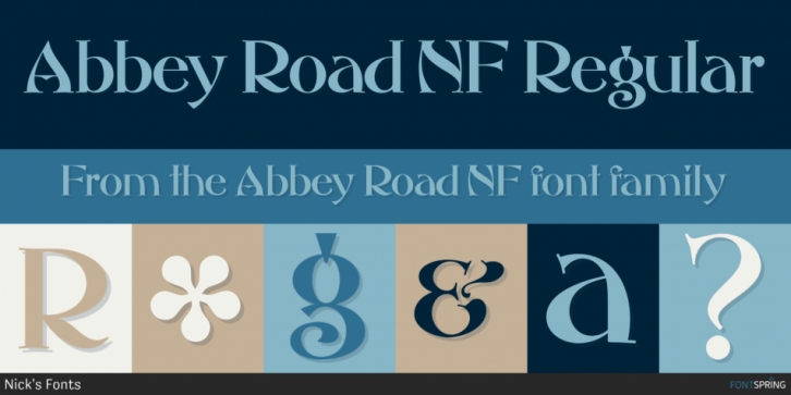 Abbey Road NF font preview