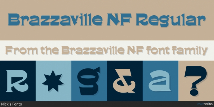 Brazzaville NF font preview