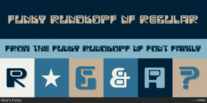 Funky Rundkopf NF font preview