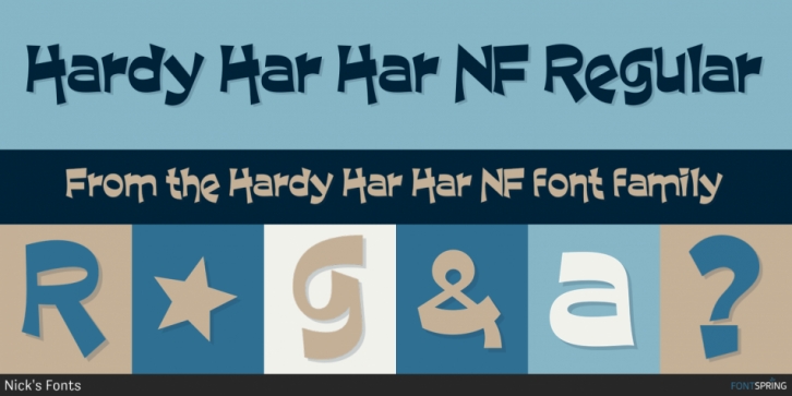 Hardy Har Har NF font preview