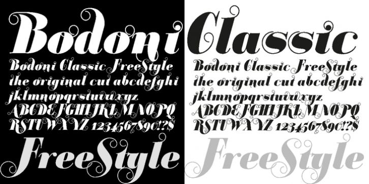 Bodoni Classic Free Style font preview