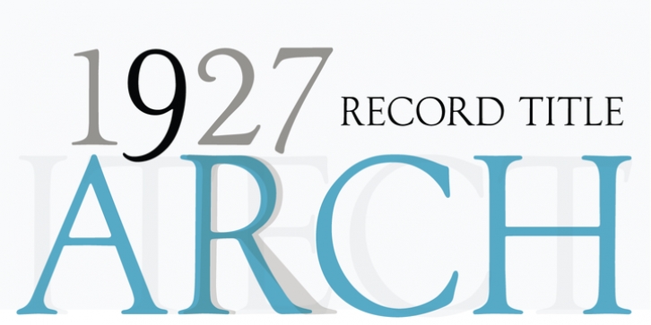 LTC Record Title font preview