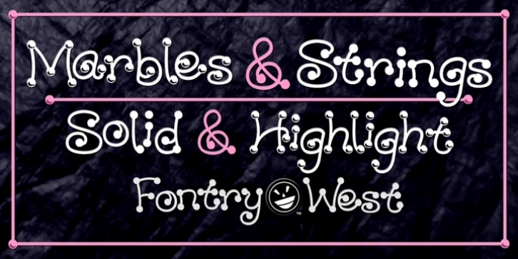 WILD2 Marbles & Strings font preview
