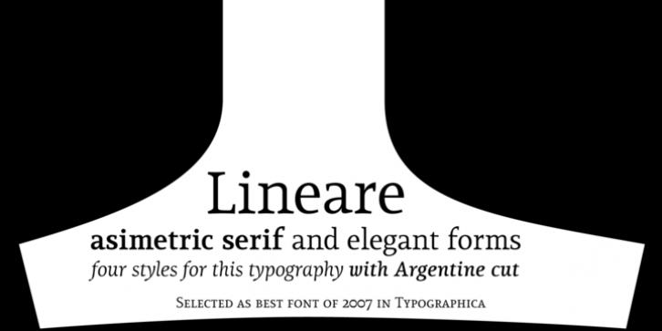 Lineare font preview