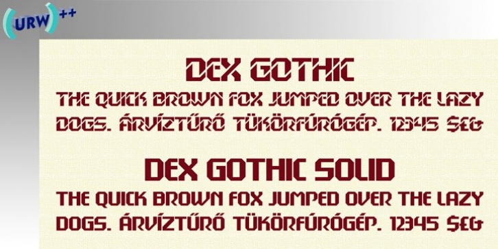 Dex Gothic font preview