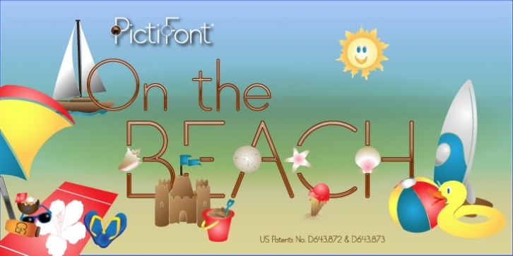 PictiFont Symbols -  On The Beach font preview