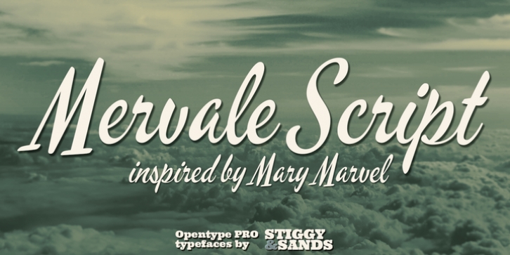 Mervale Script Pro font preview