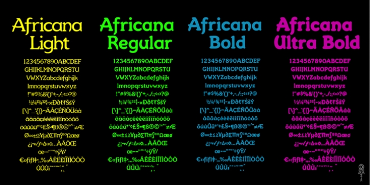 Africana font preview