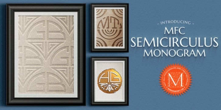 MFC Semicirculus Monogram font preview