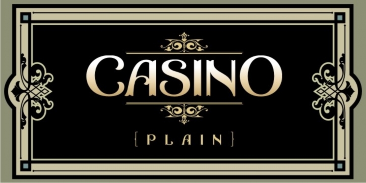 Casino Plain font preview