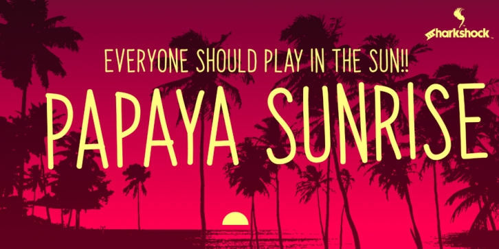 Papaya Sunrise font preview