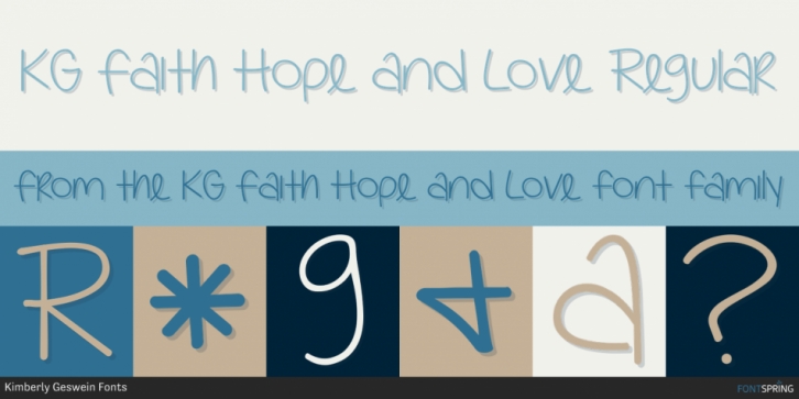 KG Faith Hope and Love font preview