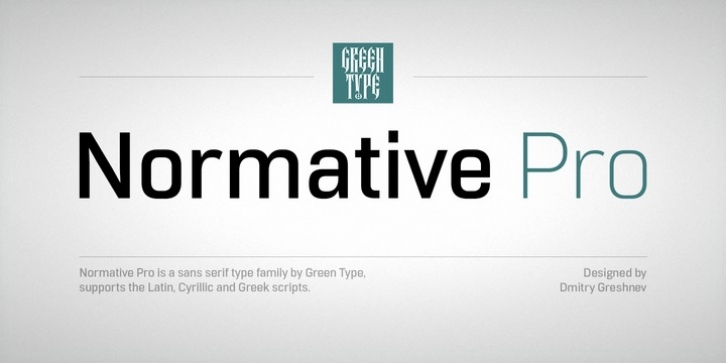 Normative Pro font preview