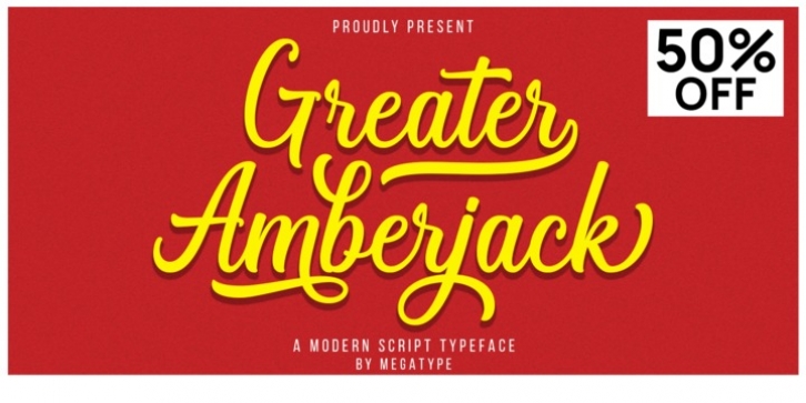 Greater Amberjack font preview