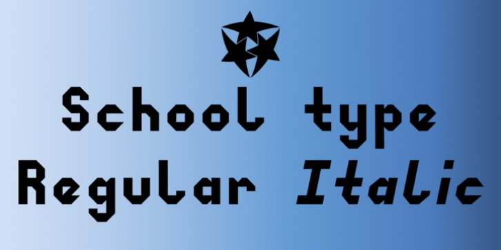 School Type font preview