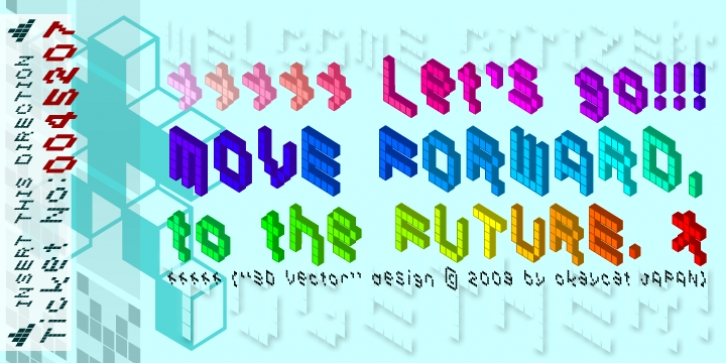 3D Techno font preview