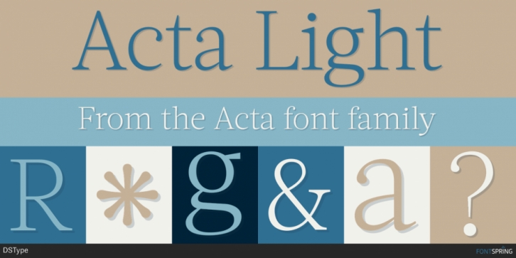 Acta font preview