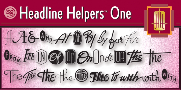 Headline Helpers One SG font preview