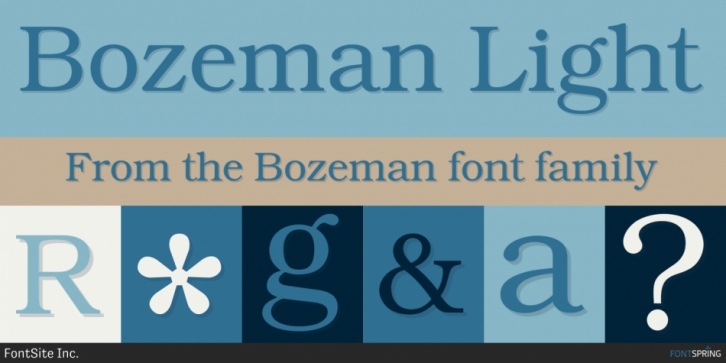 Bozeman font preview