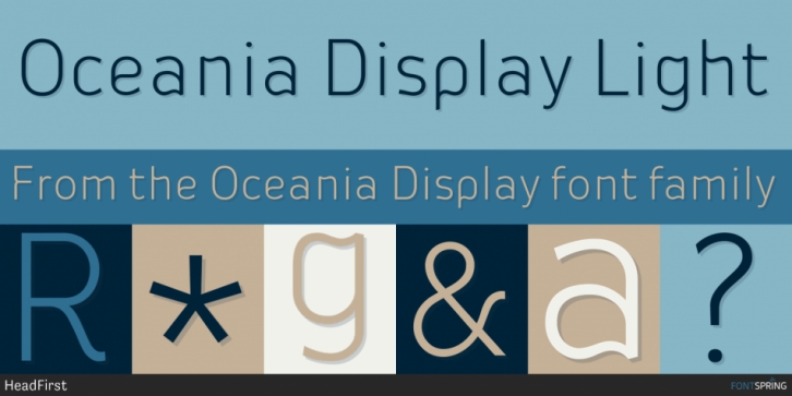 Oceania Display font preview