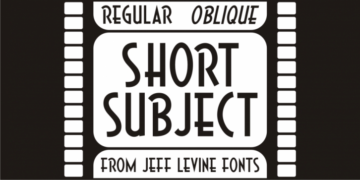 Short Subject JNL font preview