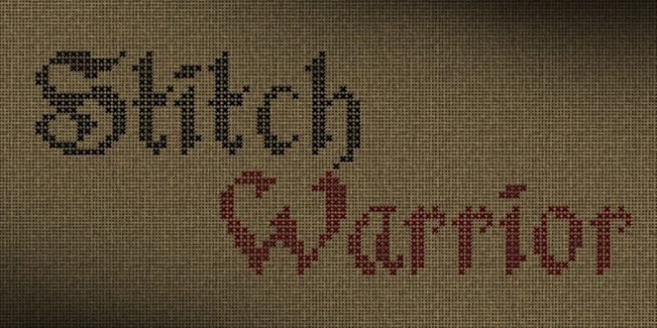 Stitch Warrior font preview