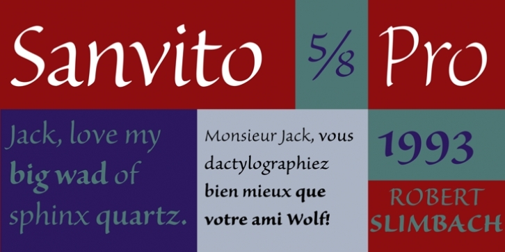 Sanvito Pro font preview