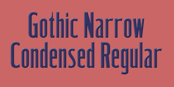 Gothic Condensed Narrow font preview