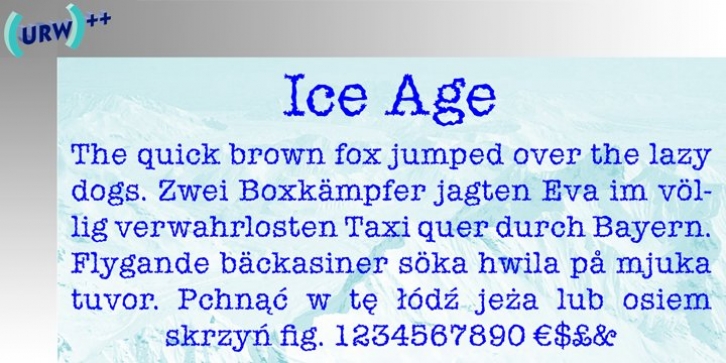 Ice Age font preview