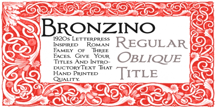 Bronzino font preview