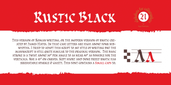 Cal Rustic Black font preview