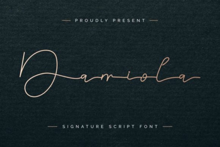 Damiola font preview