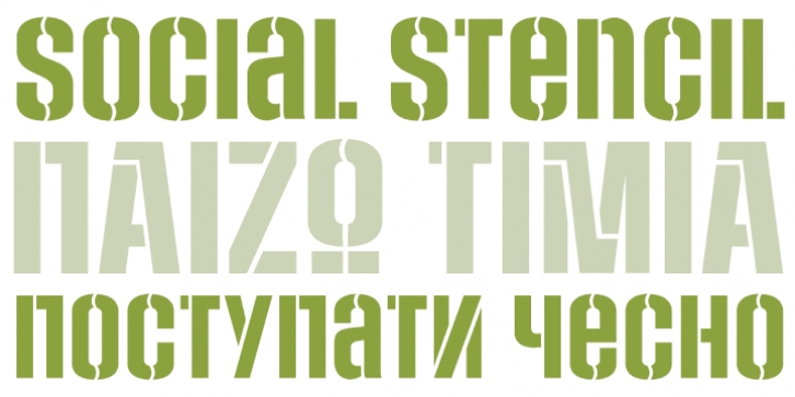 Social Stencil font preview