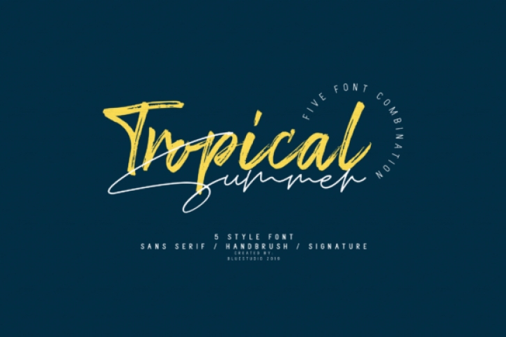 Tropical Summer font preview
