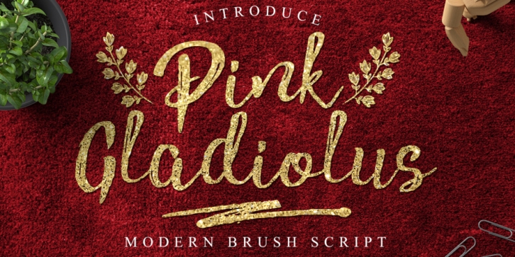 Pink Gladiolus font preview