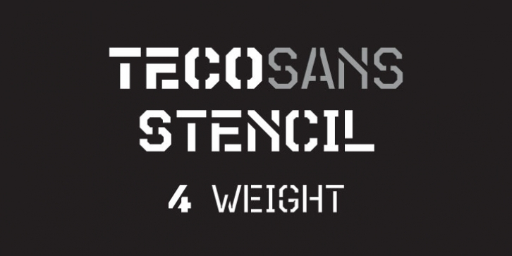 TecoSansStencil font preview