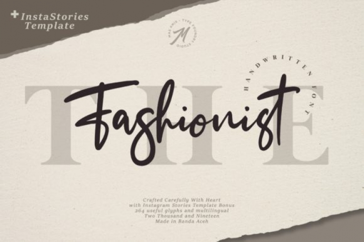 The Fashionist font preview