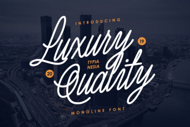 Luxury Quality font preview