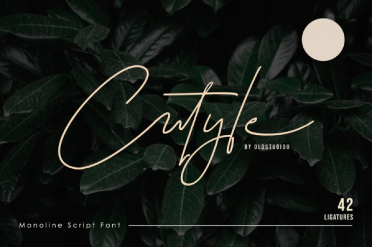 Cutyle Script font preview