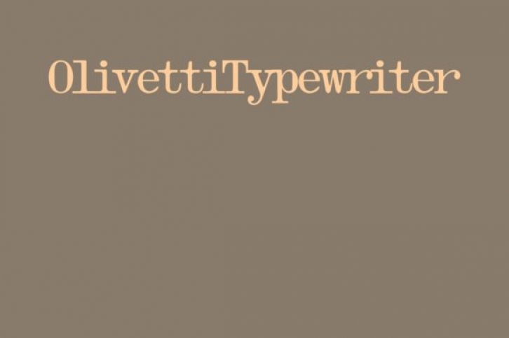 Olivetti Typewriter font preview